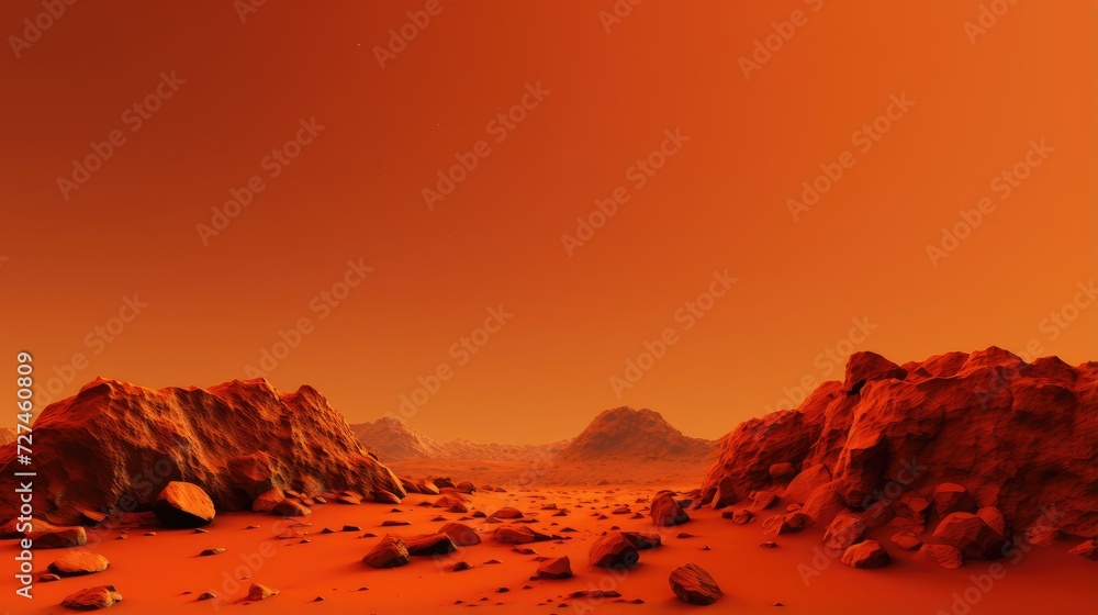Mars sample analysis solid color background