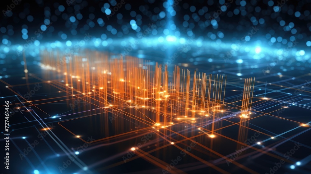 Quantum computing harnessing quantum phenomena for computational power solid color background