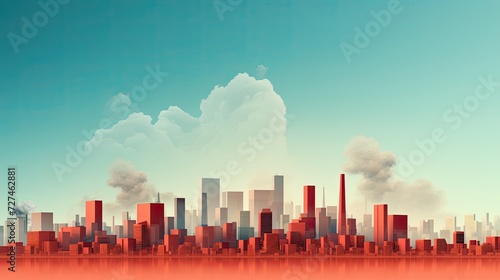 Urban air quality improvement technologies solid color background photo