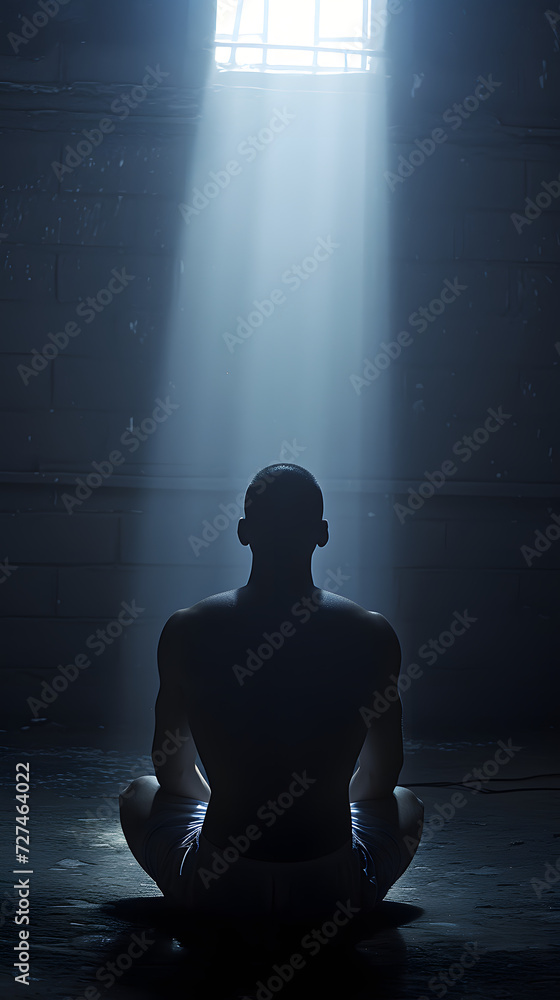 an man sitting beside the bright light from the room an man sitting beside the bright light from the room