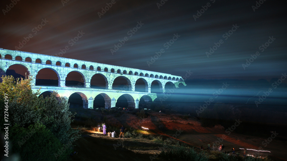 Pont du Gard,. Uzès, Francia - obrazy, fototapety, plakaty 