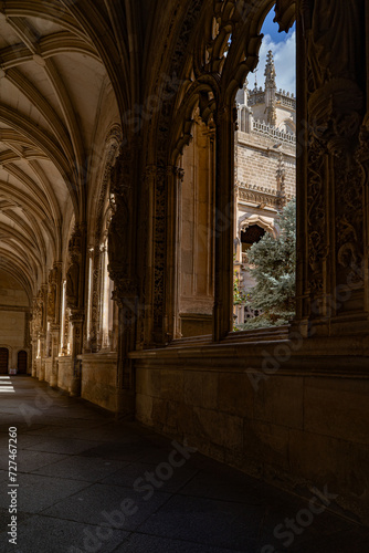 The interior of a monastery in the city of Toledo  Spain.