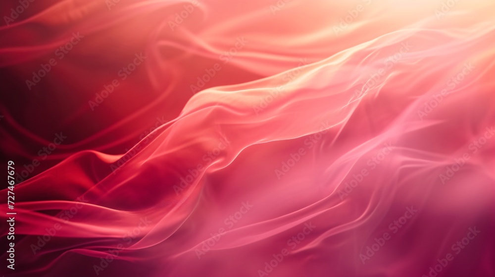 Flowing red fabric with a silky texture, illuminated to create a dynamic interplay of light and shadow in shades of pink and crimson Flowing red fabric with a silky texture, illuminated to create a dynamic interplay of light and shadow in shades of pink and crimson