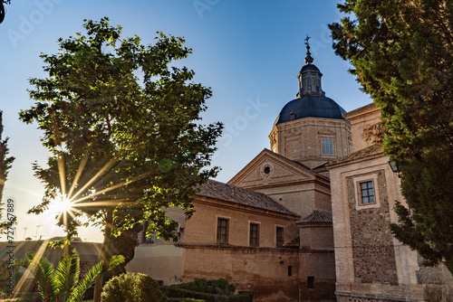 Old buildings in the city of Toledo, Spain at sunrise.