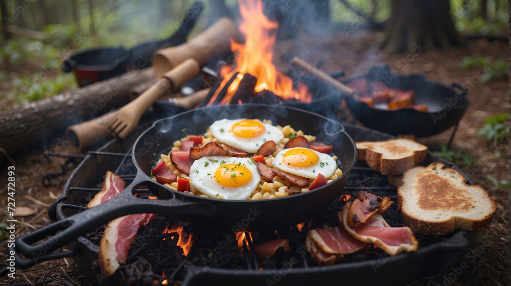 cooking on the campfire