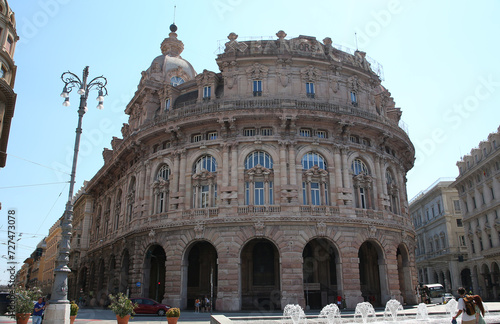 Palacio de la Bolsa de Valores, Plaza Raffaele de Ferrari, Génova, Italia
