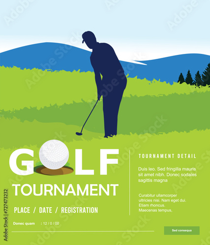 Great simple golf background design for any media	