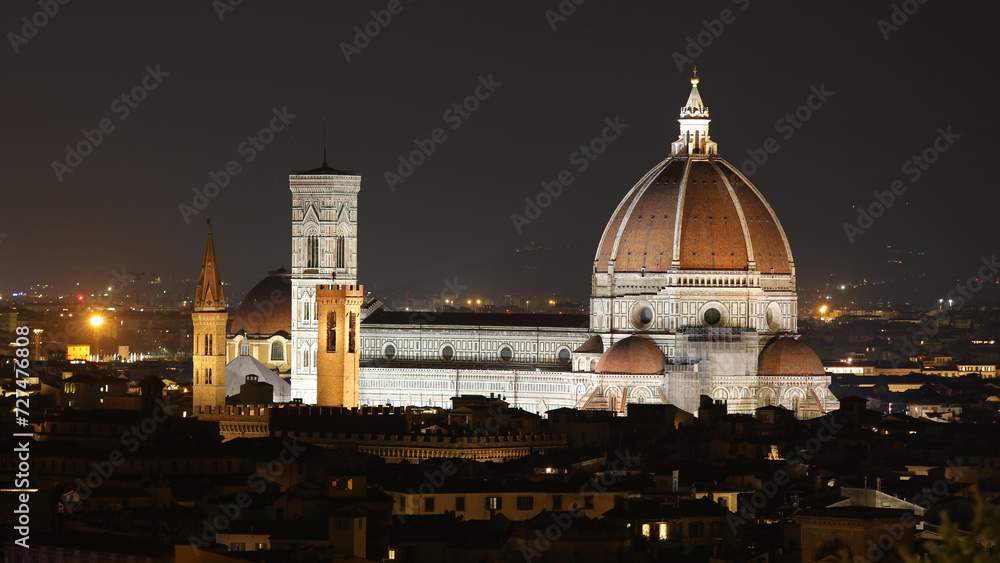 Fototapeta premium Catedral de Santa María de la Flor o Catedral de Santa María del Fiore, Florencia, Italia