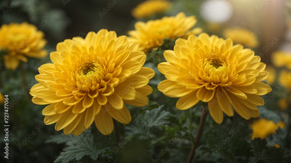 Obraz premium yellow chrysanthemum flower