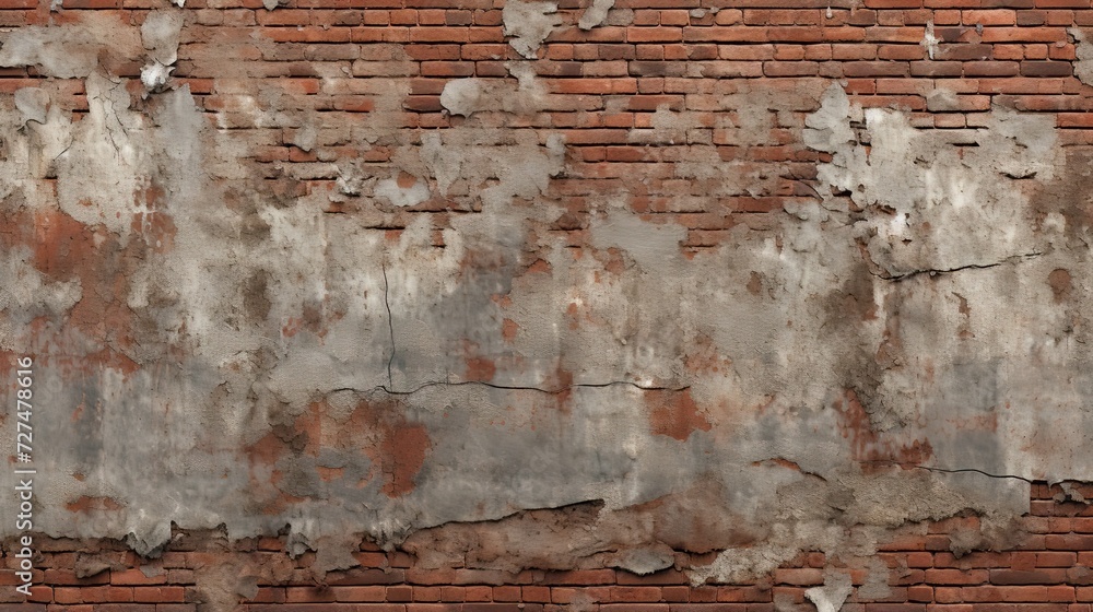 a weathered brick wall with peeling a weathered brick wall with peeling
