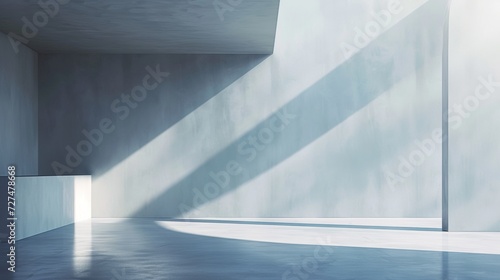 Minimalist Architectural Space with Bold Shadows for Creative Product Placement