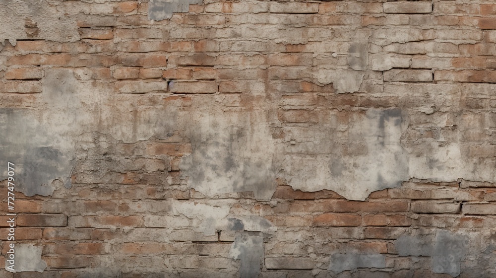 a weathered brick wall with peeling a weathered brick wall with peeling