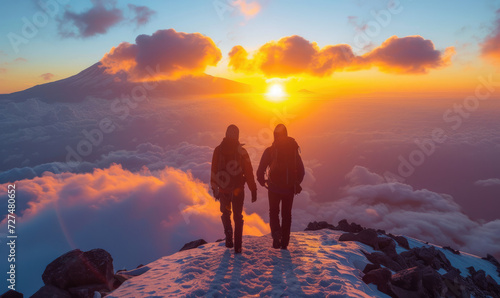 Adventurous Couple Conquering Mount Kilimanjaro: A Journey of Love and Triumph
