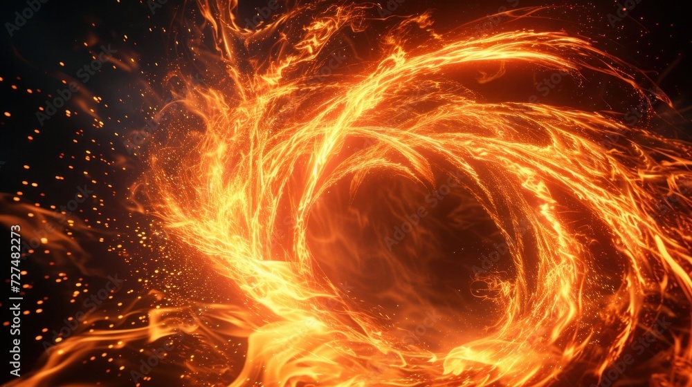 Fire sparks swirl motion effect Fire sparks swirl motion effect