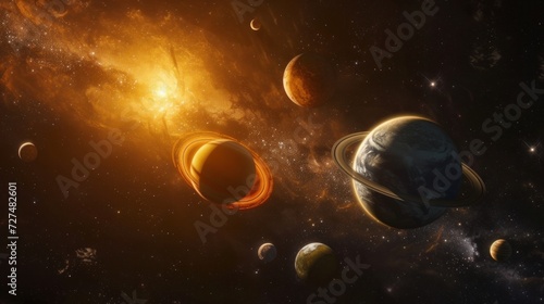 High resolution images presents creating planets of the solar system