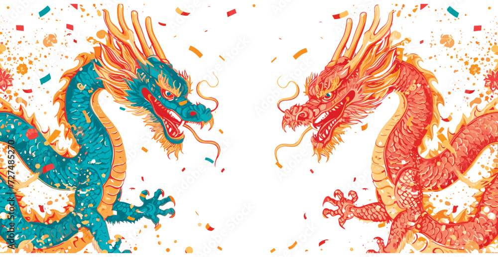 Double chinese dragon background wallpaper Double chinese dragon background wallpaper