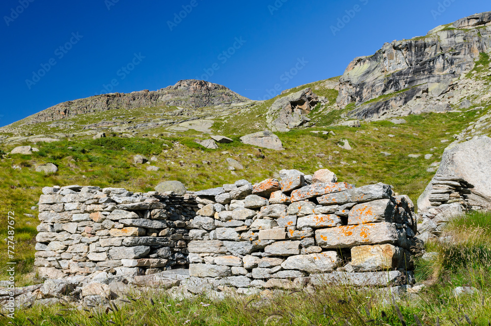 stone wall in the mountains