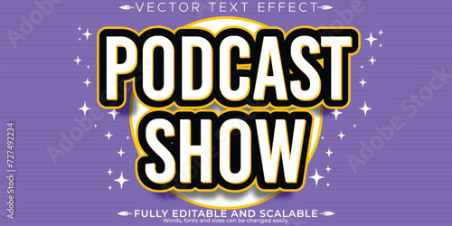 Show comedy text effect, editable music and podcast text style