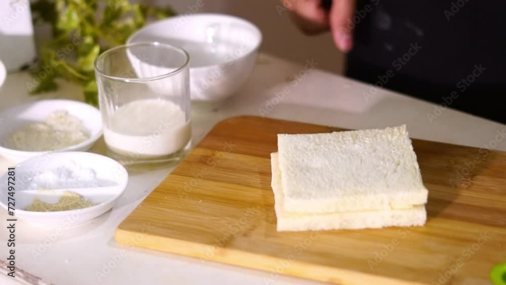 cooking process of making super delicious french toast shot of cooking process. Easy breakfast recipe from bread and eggs cooking process of making super delicious french toast shot of cooking process. Easy breakfast recipe from bread and eggs