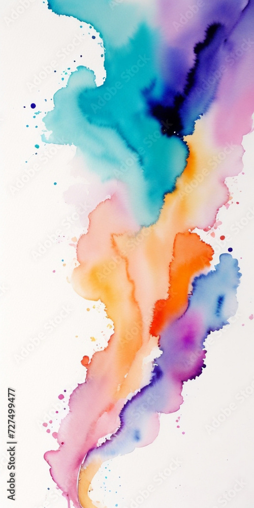Watercolor abstract painting