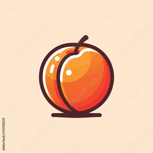 Nectarine Fruit Vector Illustration