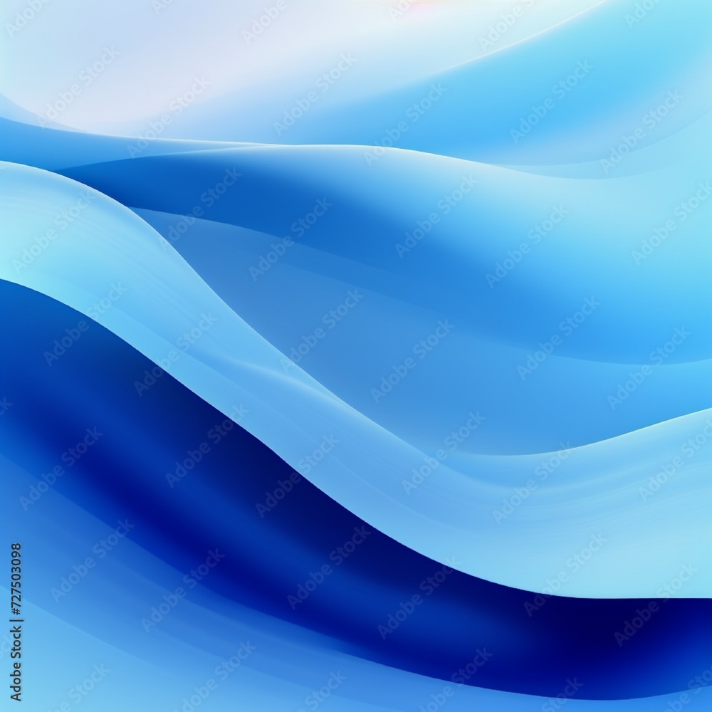 Abstract Modern Blue Background, Aqua Dreams: Mesmerizing Curves of Liquid Sky 