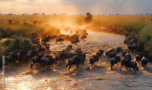 Spectacular Serengeti Wildebeest Migration: Witness Nature's Epic Journey Across the Vast African Plains