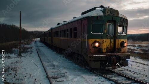 train abandoned background