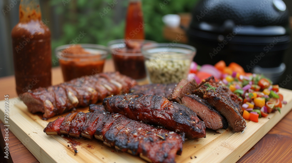 Homemade Sauces at Family BBQ Homemade Sauces at Family BBQ