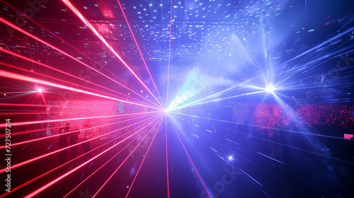Energetic Rave Party Laser Show