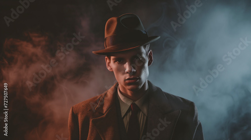 1940s Film Noir Style Portrait