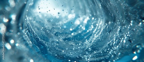 Dynamic Aqua Dynamics  A High-Resolution Depiction of Water Swirls and Air Bubbles in a Mesmerizing Dance