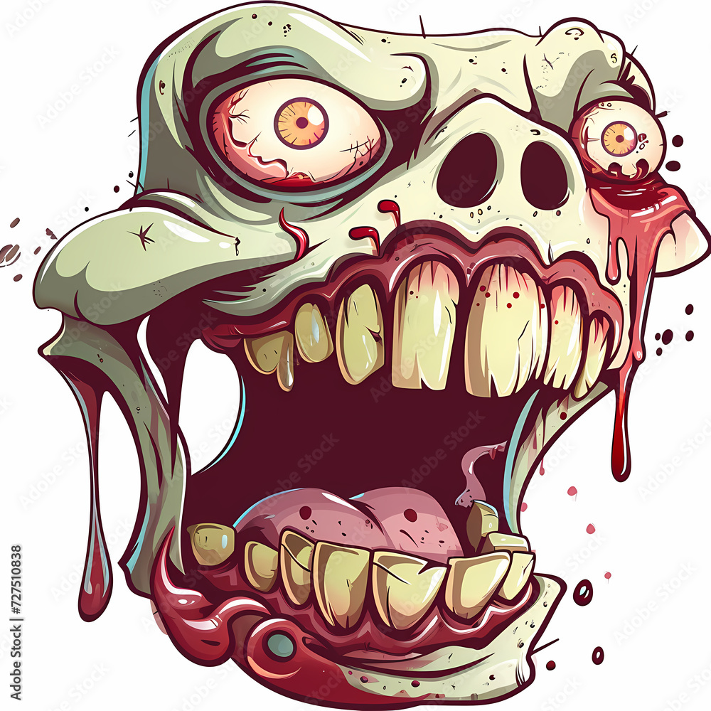 Cartoon zombie mouth