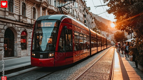 tram in the city