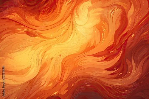 Fire paints background, representation of element