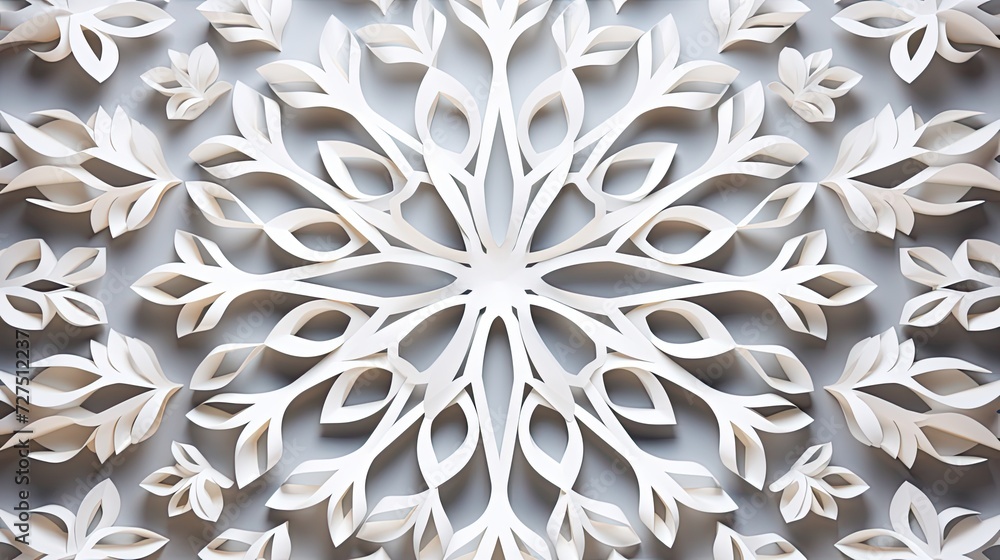 Paper cut out snowflake card Paper cut out snowflake card