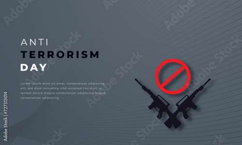 Anti Terrorism Day Paper cut style Vector Design Illustration for Background, Poster, Banner, Advertising, Greeting Card