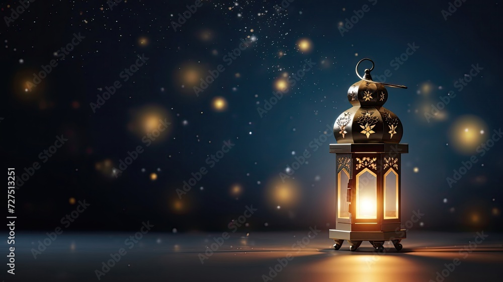 Ramadan Background With Glowing Lantern And Stars Ramadan Background With Glowing Lantern And Stars