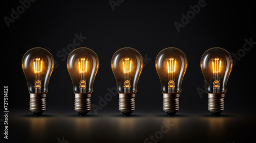 Set of vintage light bulbs