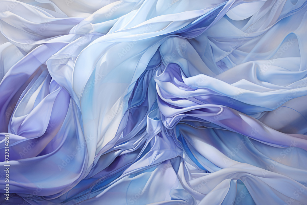 Fototapeta premium Abstract 3D blue Liquid or Fabric Wave Background