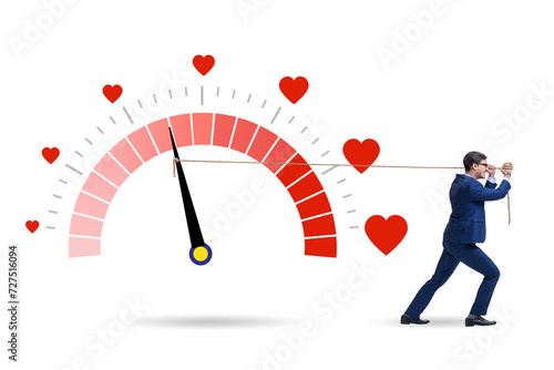 Love meter concept for valentines day photo