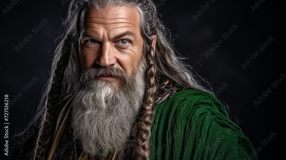 A Portrait of A Fearless Powerful Warrior Viking old man face A Portrait of A Fearless Powerful Warrior Viking old man face