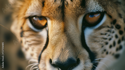 Editorial Elegance: Detailed Film Capture of a Cheetah’s Face