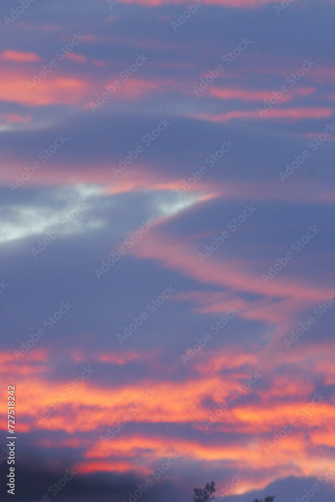 Fototapeta premium pinky sunset in the clouds