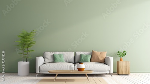 a living room with a completely blank