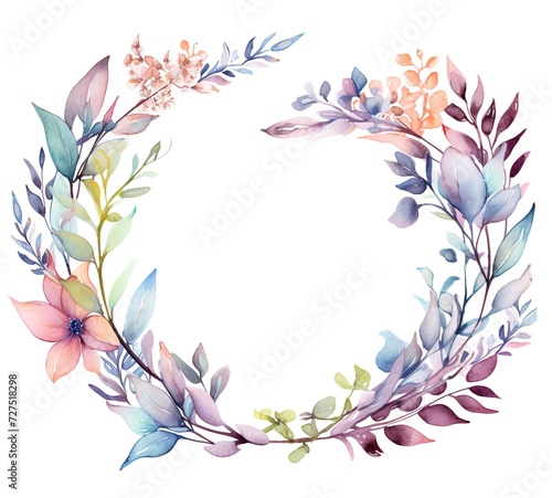 beautiful watercolor floral frame  invitation