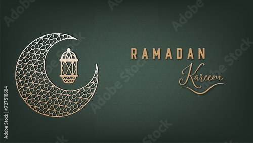 minimalist design vector islamic greeting greeting background ramadan kareem card design with lantern and crescent moon