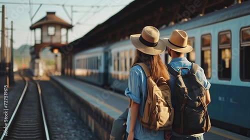 train on the railway station