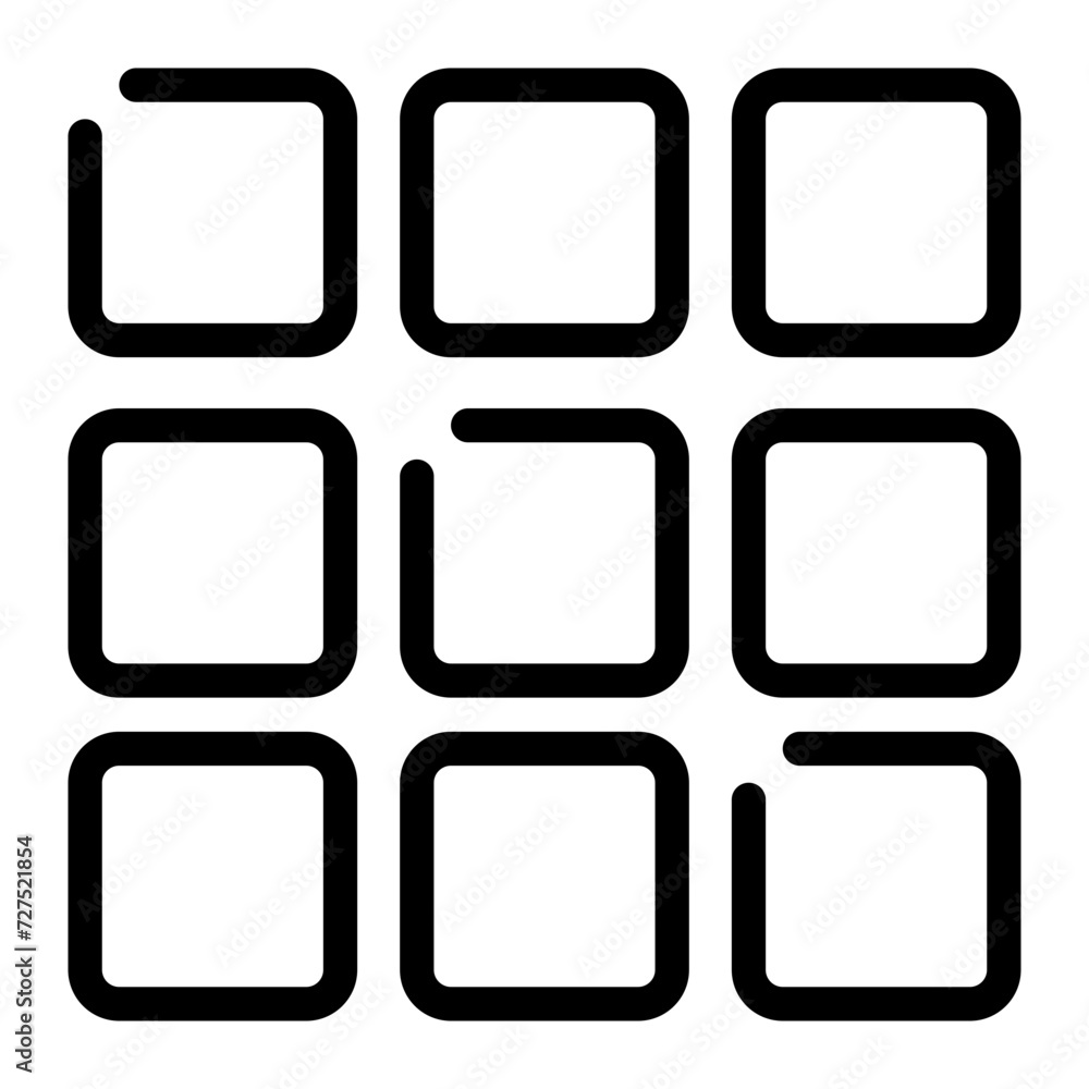 waffle menu line icon waffle menu line icon