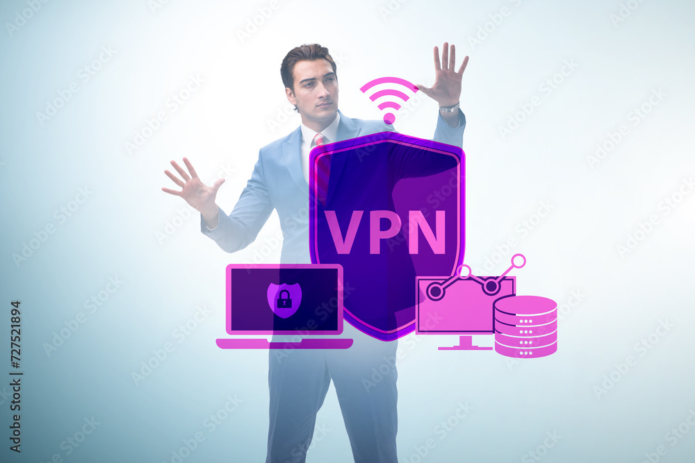 Virtual private network VPN cyber concept Virtual private network VPN cyber concept